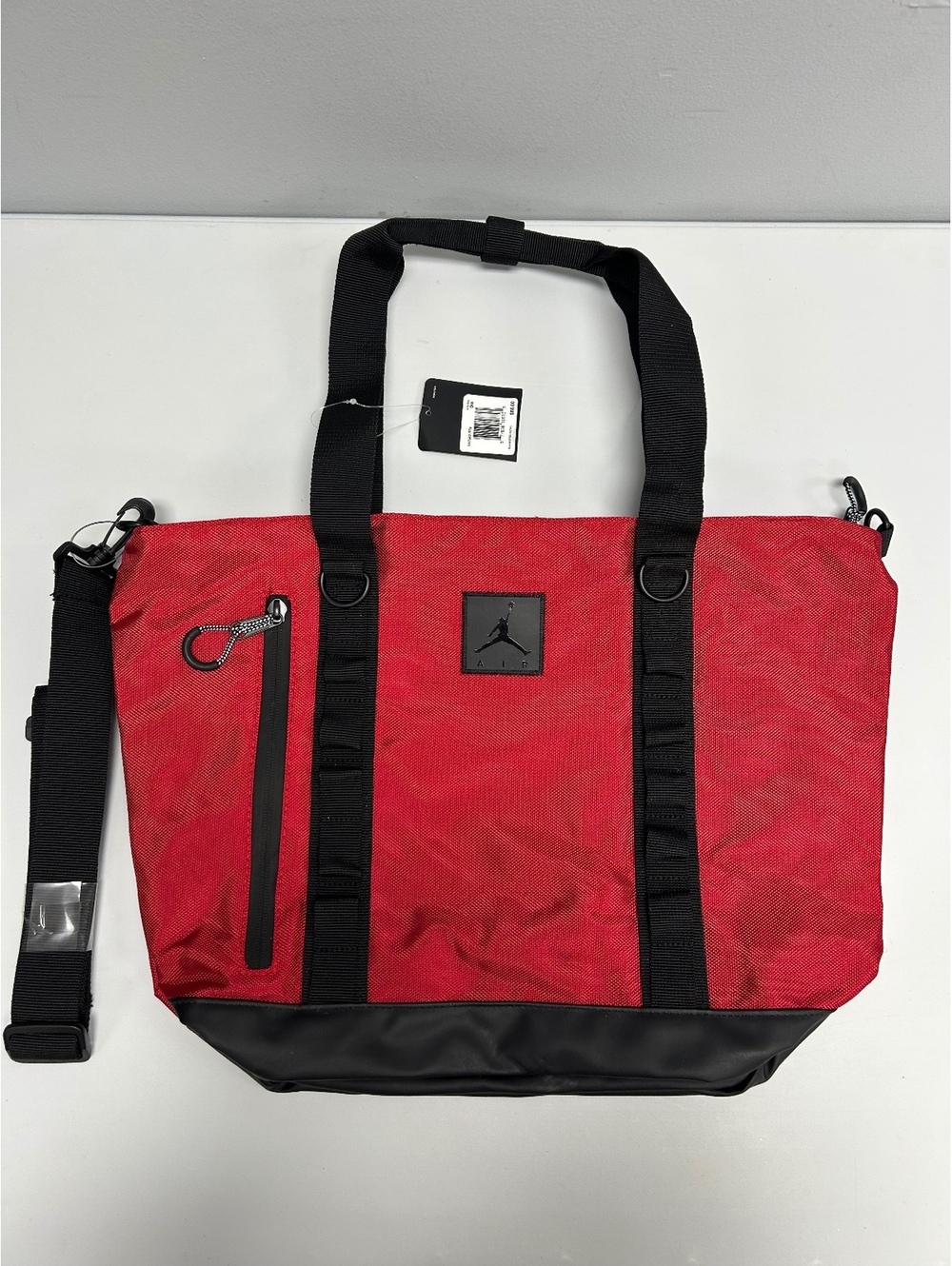 Jordan Red and Black Tote Bag with Adjustable Strap